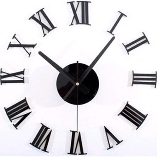 New wall sticker clock watch clocks home decoration living room quartz modern acrylic real mirror