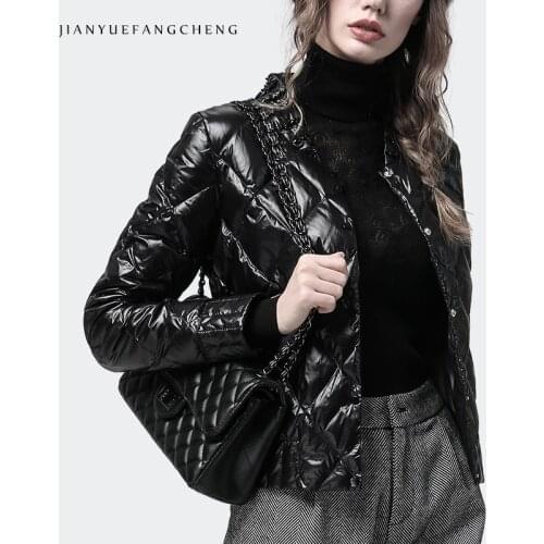 Fashion Women Down Jacket Warm Lightly Winter New Sports Casual Black Puffer Coats Plus Size Short Slim Tops Duck Down Jackets