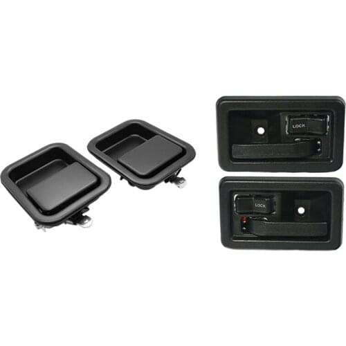 Metal Front Exterior Door Handle Set with Inside Door Handles Interior Pair Left & Right 55176477AB 55176476AB