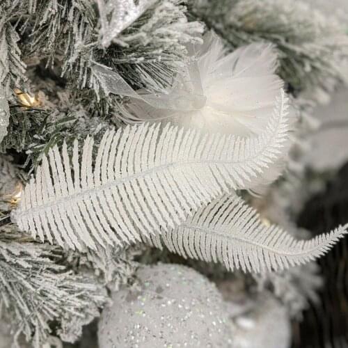 Christmas Tree Feather Decoration Trinket Christmas New Tree Decorations Years Decoration Deco Feather Decoration Eve M0M2