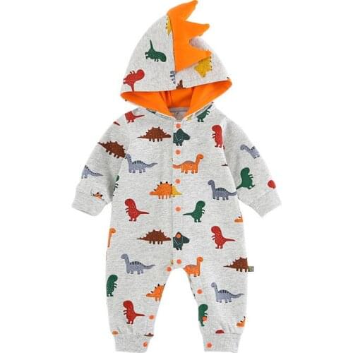 Newborn Baby Boys Clothes Infant Clothing 2021 Fall Spring Baby Rompers For Baby Girls Jumpsuit Dinosaur Easter Costume 0-2 Year