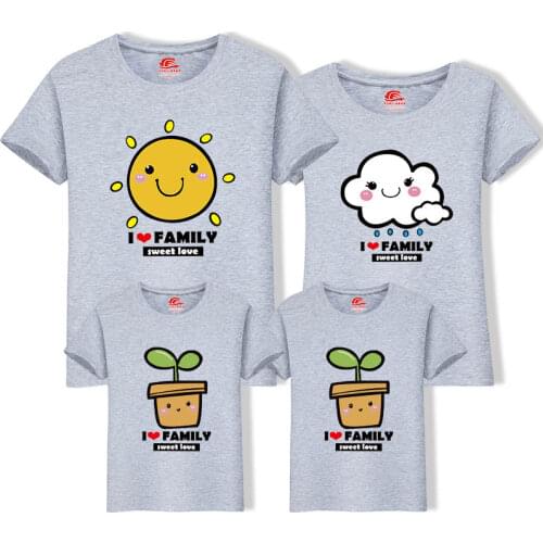 Family Look Dad Mom Kids Matching Outfits Mommy And Me Clothes Fashion Lovely Shirts Family Matching Clothes Dad And Me Outfits