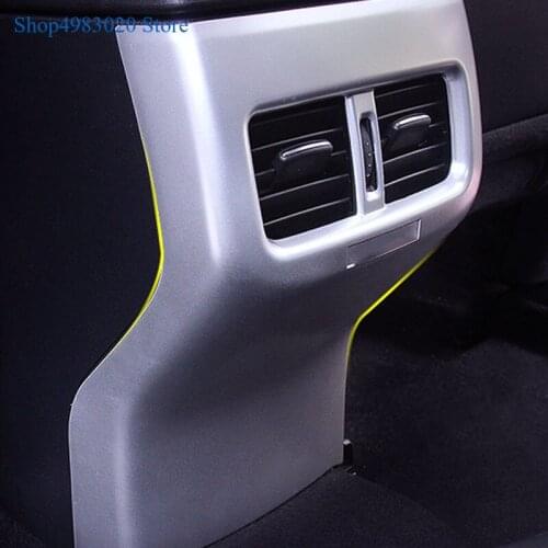 ABS Matte Carbon fiber Armrest Box Rear Air Conditioning AC Vent Outlet Molding Garnish Cover Trim For Mazda CX-5 CX5 2017 2018