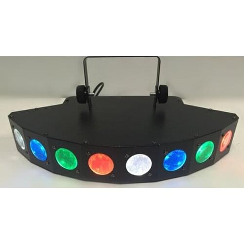 Professional 8 eyes Lighting Stage Light Led Laser Light For KTV bar Sound Control Performance Colorful Stage Lamps