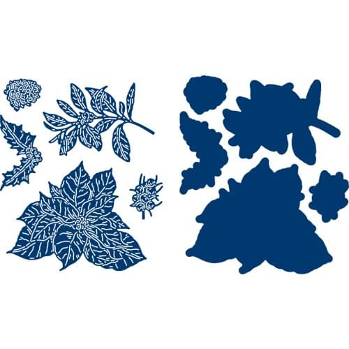 Christmas theme leaf combination Cutting Dies Scrapbook Dariy Decoration Stencil Embossing Template DIY Greeting Card Handmade