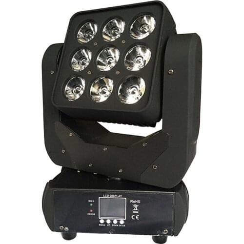DJ Moving head Stage Lighting 9x12W RGBW 4in1 matrix led wash light Dmx512 control beam projector Disco dance music party lights