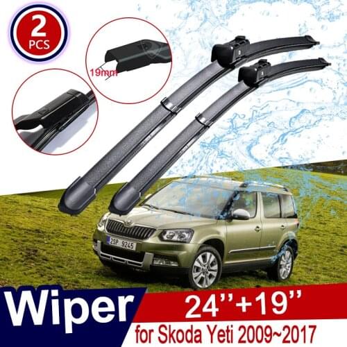 Car Wiper Blades for Skoda Yeti 2009~2017 FrontWindshield Windscreen Wipers 2010 2011 2012 2013 2014 2015 2016 Car Accessories