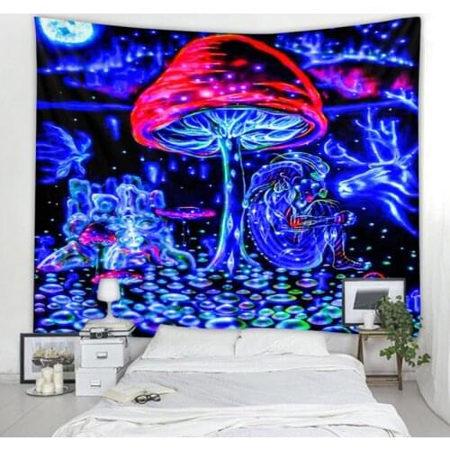 Nordic Mushroom Wall Decoration Tapestry Mandala Decoration Tapestry Hippie Bohemian Wall Decoration Tapestry