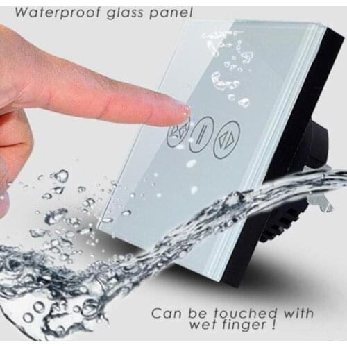 Smart Touch Remote Control Curtain Switch, Smart Home With Remote Control Electric Curtain Touch Switch, Home Automation (White)