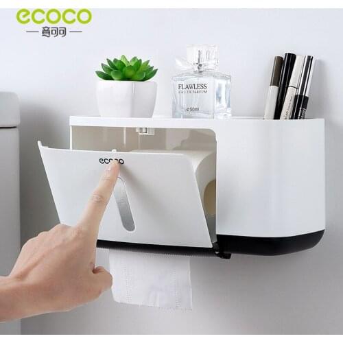Toilet Paper Towel Rack Free Punching Wall-mounted Multifunctional Paper Roll Rack Bathroom Waterproof Paper Towel Storage Box