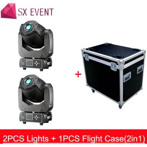 90W Gobo LED Lyre Moving Head Light 3 Face Prism 6/16 Channel with Flight Case 2in for Disco DJ Stage Party Light