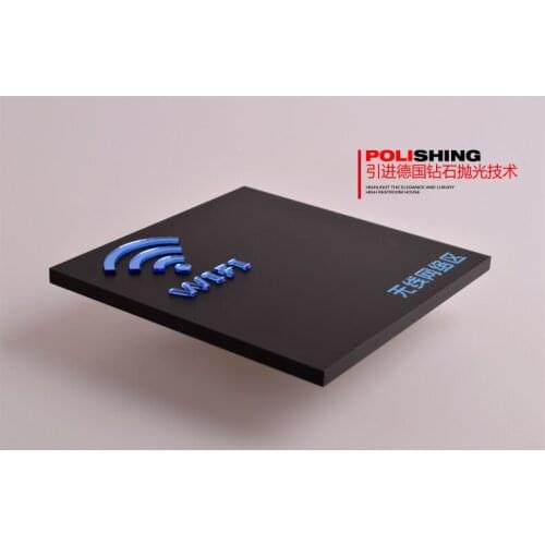 High quality acrylic 3D door plates public area WIFI internet sign plate indicator in English Chinese 15X15CM customized