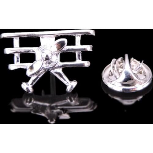 High-quality Brooch Lapel Pin For Successfu Men Pins Silvery helicopter Neckpin Collar Badge Jewelry Broche Clothing accessories