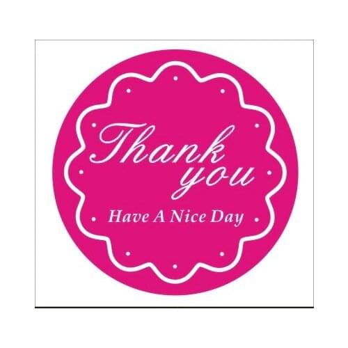 1000 PCS 30mm Seal sticker, "thank you " Label, "have a nice day" Adhesive Label , sotck sticker, can be custom for you
