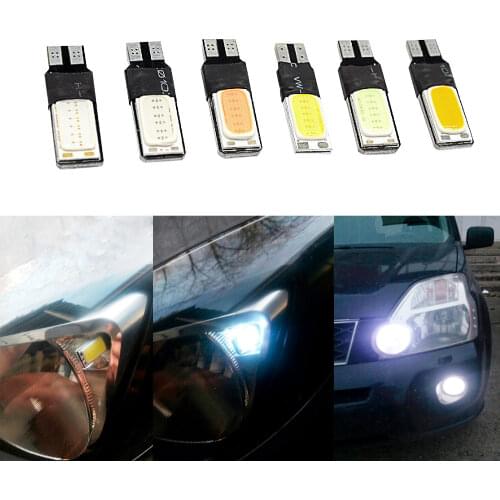 100X Red White Turn Signal License Plate Light Trunk Led Reading Light Canbus T10 W5W COB Car Auto Wedge Parking Bulb Backup Led