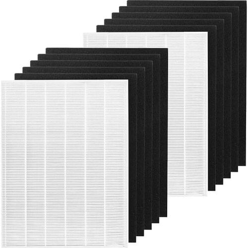 2 Ture HEPA Filters + 10 Carbon Replacement Filters for Winix 115115 Filter A Size 21 for Winix C535 P300 5500 5300