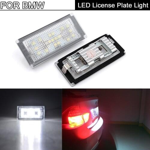 2Pcs Error Free White LED License Plate Light Number Plate Lamp For BMW 7-Series E65 E66 730i 735i 740i 740d 745i 750i 2006-2008