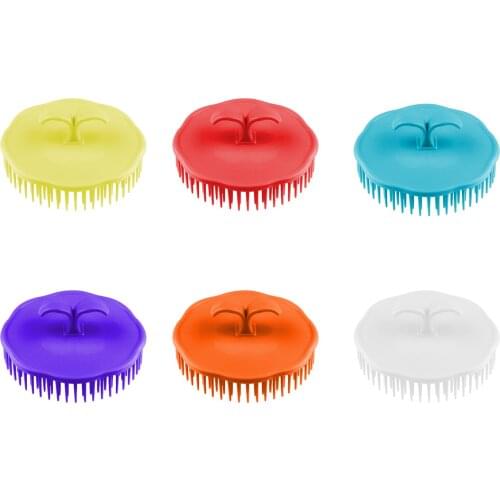 2pcs Men Women Portable Soft Easy Grip Shampoo Brush Cleaning Tool Shower Home Comb Head Massage Hair Washing Bathroom Non Slip