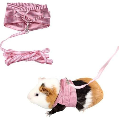 2021 Cute Hamster Rabbit Harness And Leash Set Ferret Guinea Pig Small Animal Pet Walking Lead 1.5m/1.8M