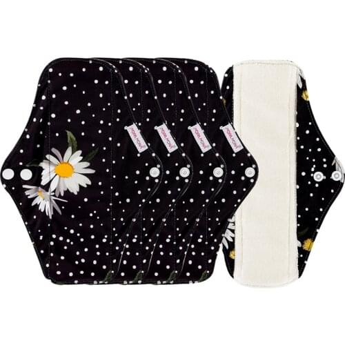 5 PCS Washable Sanitary Napkins, Healthy, Environmentally Friendly, Breathable Aunt’s Napkins, Sanitary Pads For Pregnant Women