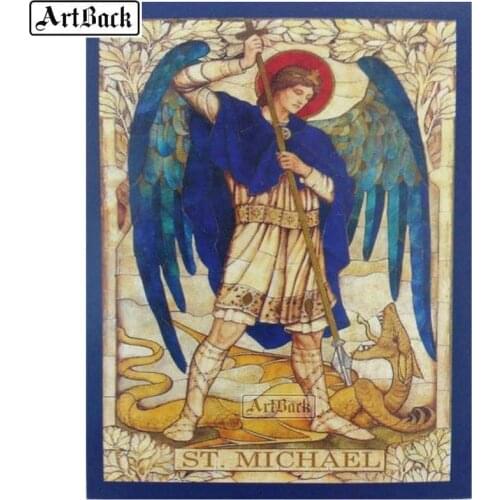 5d diy diamond painting god of war angel dragon full square / round diamond embroidery religious landscape 3d diamond art mosaic