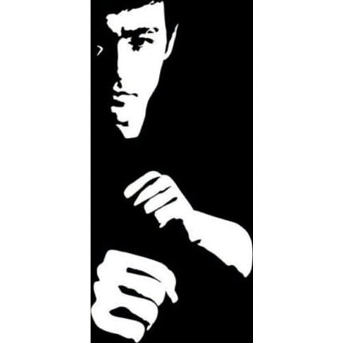 6.6cm*15.3cm Bruce Lee Fashion Car Sticker Decor Decal Vinyl Black/Silver S3-5042