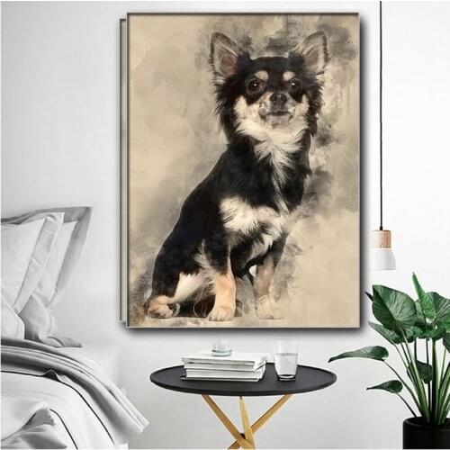 Chihuahua Theme Diamond Painting, 5D Embroidery, Cross Stitch, Needlework, Round Rhinestones, Mosaic, Crafts, DIY Decor