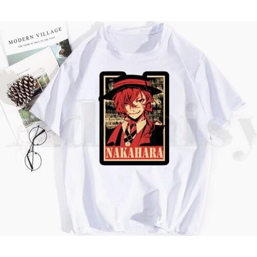 Bungou Stray Dogs Osamu Dazai Anime T Shirts Tops Tees Men Women Short Sleeve Casual T Shirt Streetwear Funny