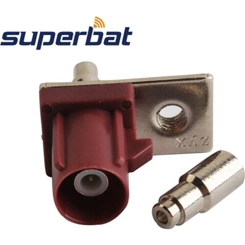 Superbat 10pcs Antenna Connector Fakra Plug Straight for Violet Car GSM RF Coaxial Connector for Cable 1.13mm,1.37mm,RG178