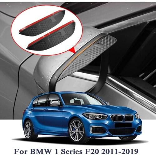Car Rearview Mirror Rain Eyebrow Stickers For BMW 1/3/5 Series F20 F30 F10 G30 X1 E84 F48 X3 F25 G01 X5 F15 Carbon Fiber Sticker