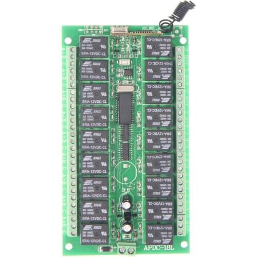 DC 12V 24V 18 CH 18CH RF Wireless Remote Control Light Motor Switch Receiver,315/433 MHz