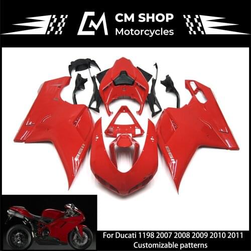 Motorcycle Fairings Kit for DUCATI ABS Motorcycle Bodywork Kit for DUCATI 848 evo 1098 1198 1098 RS 2007 2008 2009 2010 2011