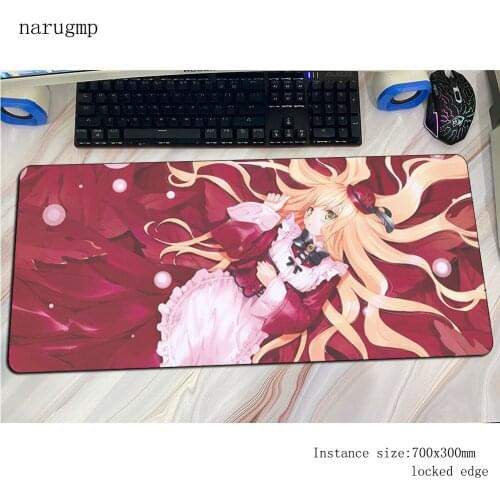 Alice in wonderland mouse pad gamer locked edge mousepad 70x30cm desk mat esports gaming accessories pc keyboard mats oversized