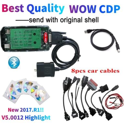 Best WOW CDP Bluetooth Car diagnostics V5.008 R2 Keygen new 2017.R1 Car/Truck diagnostic tool New VCI VD DS150E CDP bd2 scanner