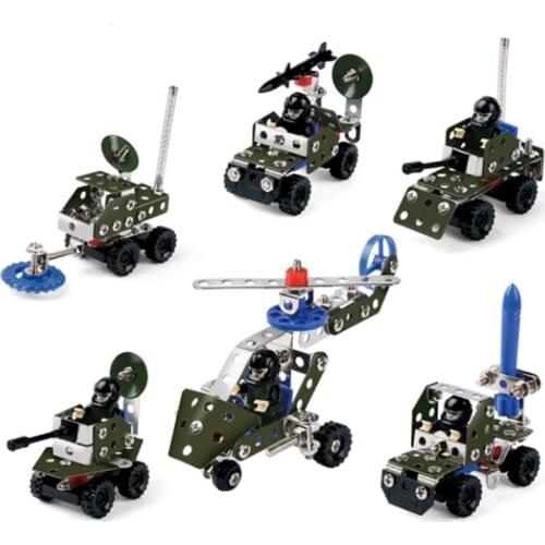 Metal assembly and disassembly model Military alloy aircraft war wolf team nut combination toy for kids boys children