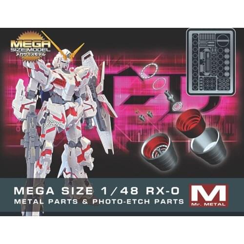 Mr. Metal Refitting Suite of Metal parts & Etching parts for MEGA 1/48 RX-0 Unicorn model Mobile Suit kids toys