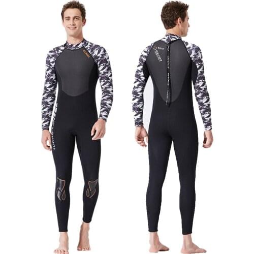 Neoprene Men 3mm Wetsuit Clothes Surf Kitesurf Underwater Fishing Diving Equipment Scuba Diving Suit Snorkeling Spearfishing