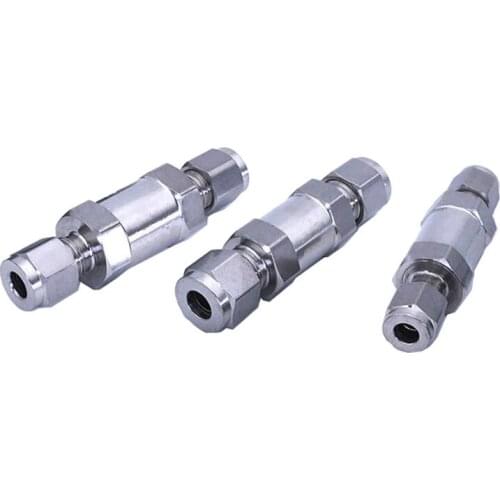 Stainless Steel 304 High Pressure Double Ferrule Fitting Check Valve 3/6/8/10/12/14/16/20 1/4" 3/8" 1/2" 3/4" OD