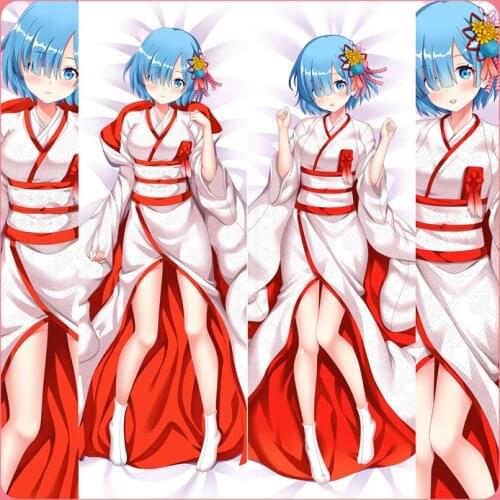 2022 NEW Anime Re:Life in a different world from zero Rem Cosplay Dakimakura 2WAY Hugging Body Pillow Case Pillow Cushion Cover