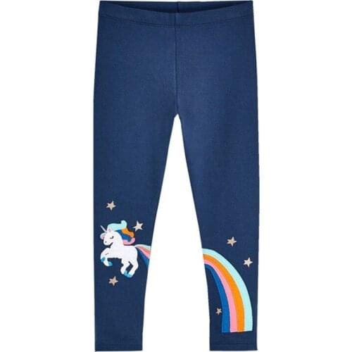 Jumping meters New Arrival Applique Leggings Pants for Girls Unicorn Skinny Pant for Autumn Spring Baby Trousers