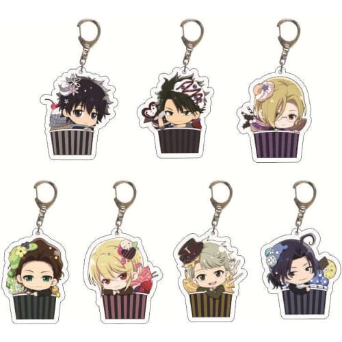 New Anime Keychain Cartoon Keychain Cute Sided Key Chain Pendant Acrylic Anime Accessories Cartoon Keyring