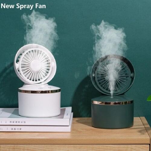 New Spray Water Cooling Fan USB Home Office Replenishment Humidify Air Conditioner Cooler Desktop Fan Automatic Table Mini Fan