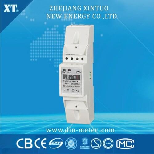 Single phase Din rail KWH Watt-hour meter, Din rail Meter 5(80)A 230V 60HZ XTM35S