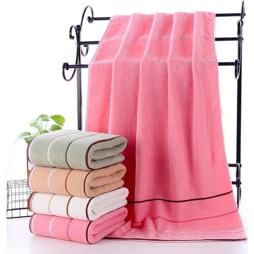 Pure color simple cotton bath towel 70x140 thick large bath towel soft men and women bath adult quick-drying bath towel