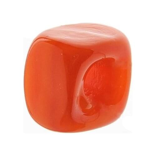 Orange Color Avşar Evil Eye Bead Assyrian Eye Necklace Bit Glass Hand Job End Pendant 1 Pcs 3 mm Hole