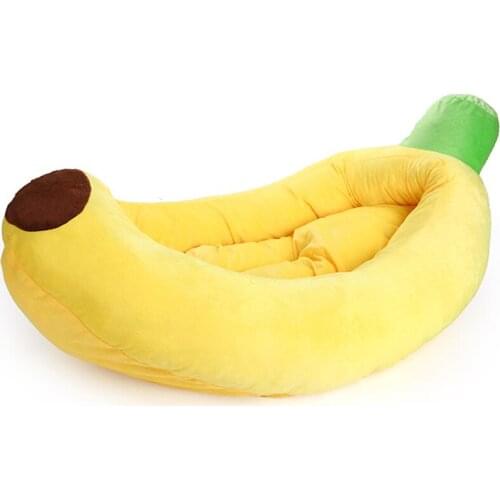Dog Banana Nest Pet Bed Cartoon Pet Bed Small and Medium-Sized Dogs Removable and Washable Dog Mat Dogs and Cats