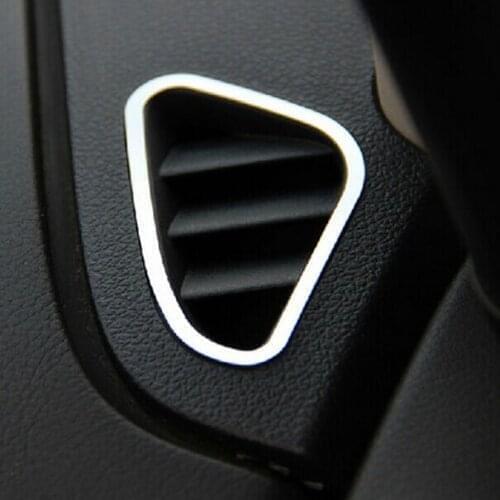 Car styling Stainless steel interior outlet decoration ring trim Car Accessories For Ford focus 2 MK2 Sedan hatchback 2005-2017