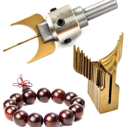 Carbide Ball Bits Blade Woodworking Milling Cutter Molding Tool Buddha Beads Router Bit Drills Set