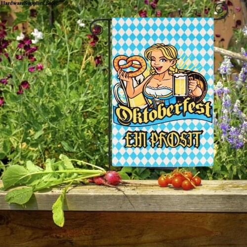 2Pcs Oktoberfest Decorations Oktoberfest Garden Hanging Flag Decor German Bavarian Home Party Decoration Beer Party Banner