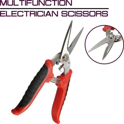 1PC Multifunction Electrician Scissors Stainless Steel Manually Shears Groove Cutting Wire and Thin steel Plate Hand Tools